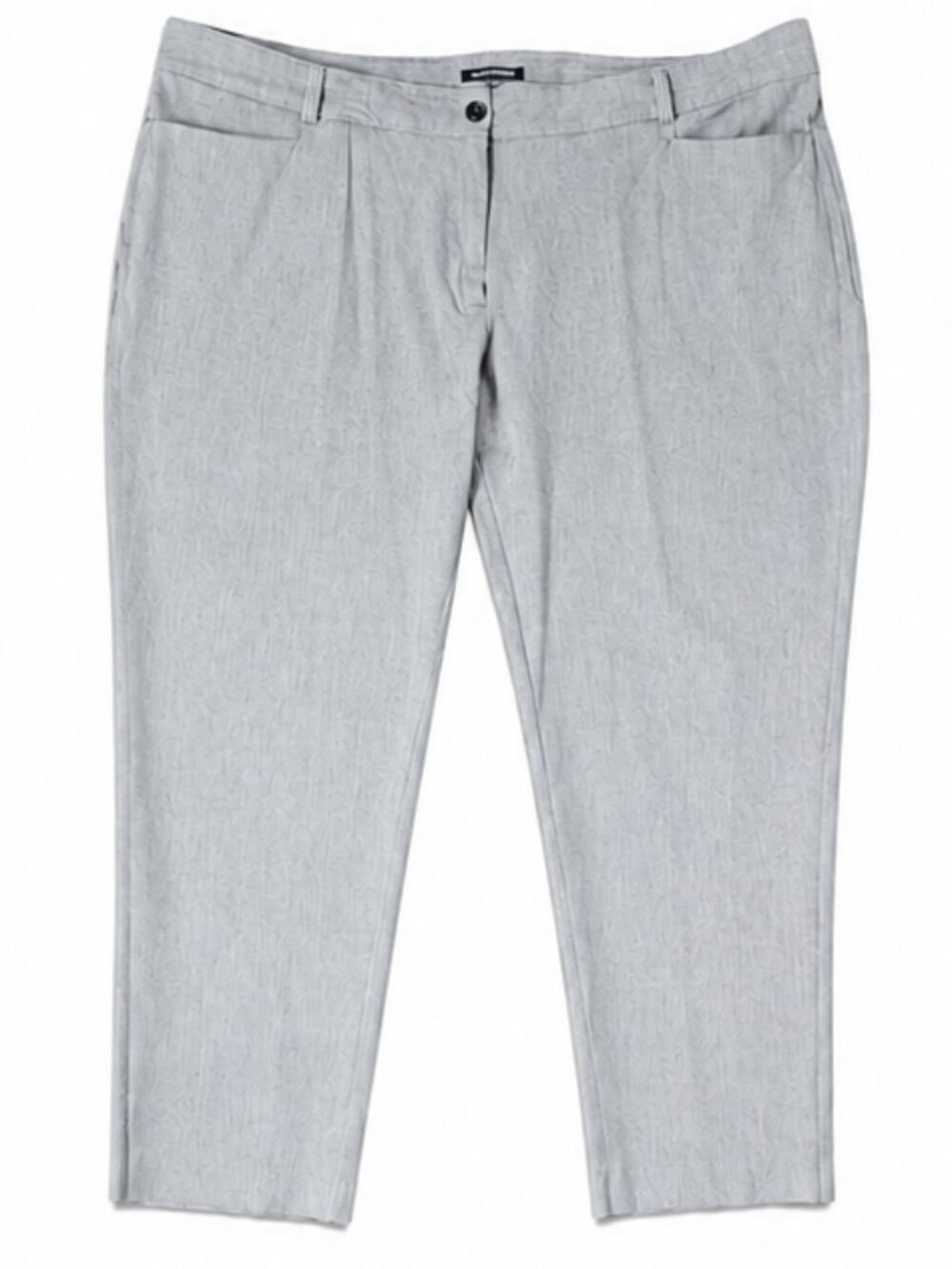 41 Hawthorn 22W Light Grey Heather Stretch Ankle Dress Pants
